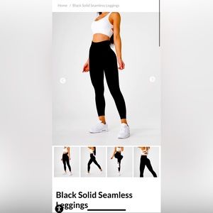 NWT Nvgtn Black Solid Seamless leggings XS